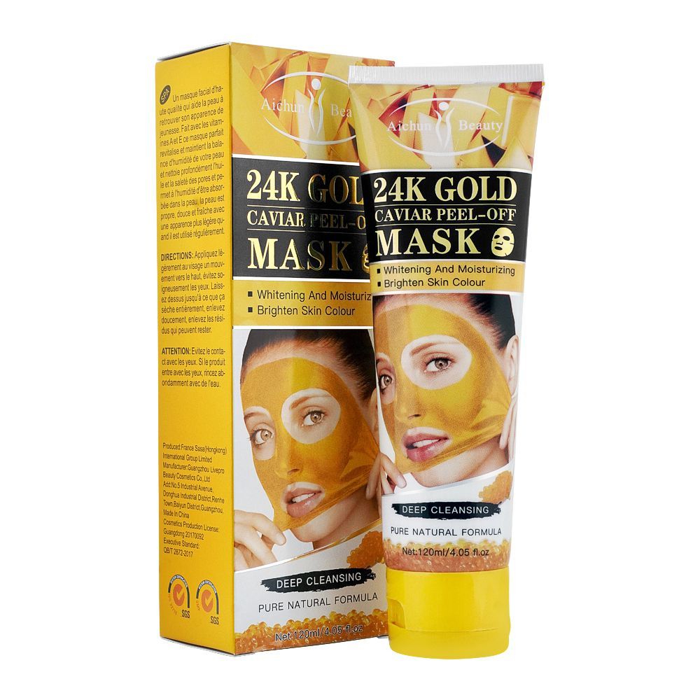 Gold face mask